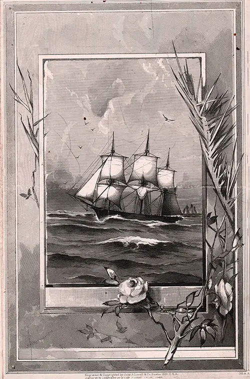 Front Cover: Saloon Class Passenger List for the SS City of Rome of the Anchor Line Dated 23 August 1884.