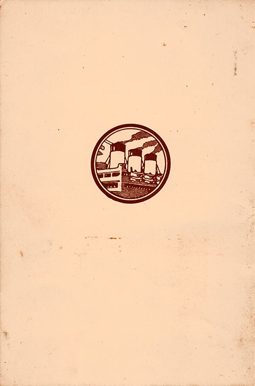 Back Cover, SS Lafayette Passenger List - 10 September 1931
