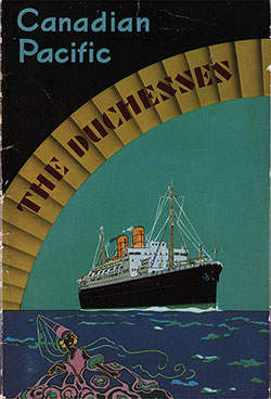 1933-05-12 Passenger Manifest for the Duchess of Atholl