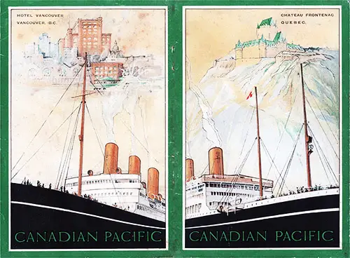 Front and Back Covers for the 14 August 1924 Second Class Passenger List of the SS Empress of Scotland.