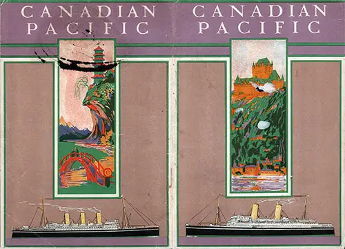 Front and Back Covers for the SS Montcalm Cabin Passenger List for 13 July 1923.