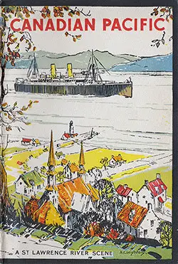 GGA Image ID # 11c8aa5902 Front Cover, Canadian Pacific (CPOS) SS Montroyal Cabin Passenger List - 07 September 1929.
