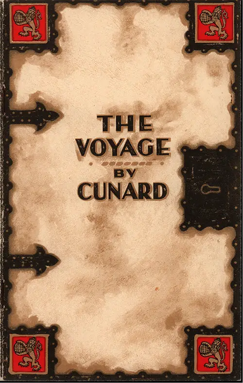 Front Cover, Cunard Line RMS Alaunia Cabin and Tourist Class Passenger List - 21 April 1933.