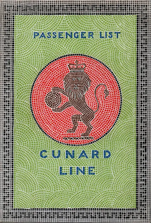 A Very Intriguing Cover From a 1931 Passenger List of the Cunard Line in the Mosaic Style.