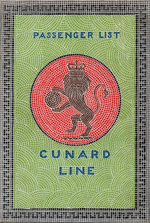 Front Cover, Cunard Line RMS Aquitania Second Class and Tourist Third Cabin Passenger List - 18 July 1931.