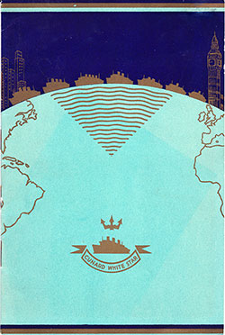Front Cover of a Cabin Class Passenger List from the RMS Aquitania of the Cunard Line, Departing 17 May 1939 from New York to Southampton via Cherbourg