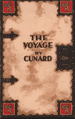 Front Cover, Cunard Line RMS Aurania Cabin and Tourist Class Passenger List - 10 September 1932.