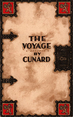 Cover, Cunard Line RMS Berengaria Tourist Passenger List - 29 July 1933.