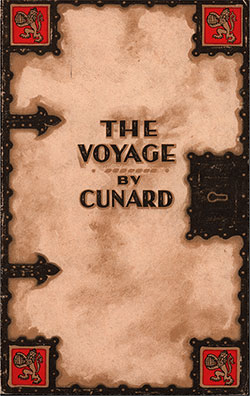 Cover, Cunard Line RMS Berengaria Tourist Passenger List - 2 September 1933.