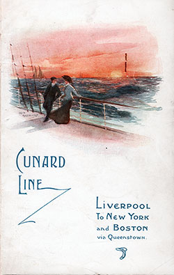 Passenger Manifest, RMS Campania, Cunard Line, September 1910, Liverpool to New York