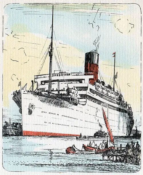Painting of the Cunard Line RMS Carinthia - 15 January 1938.