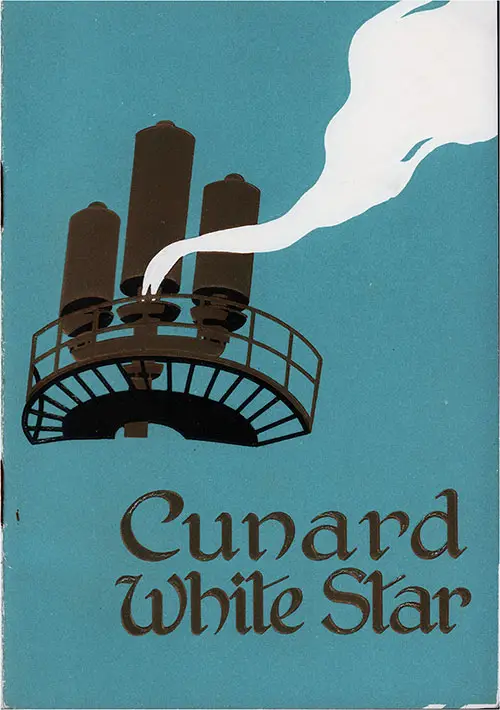 Front Cover, Cunard Line RMS Lancastria Cabin Class Passenger List - 5 October 1935.