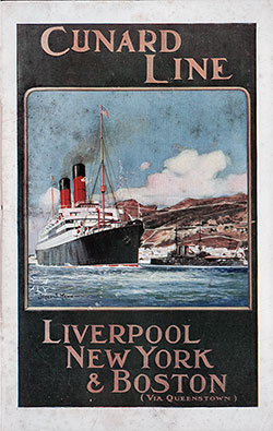 Front Cover, 1909-07-27 RMS Saxonia Passenger List