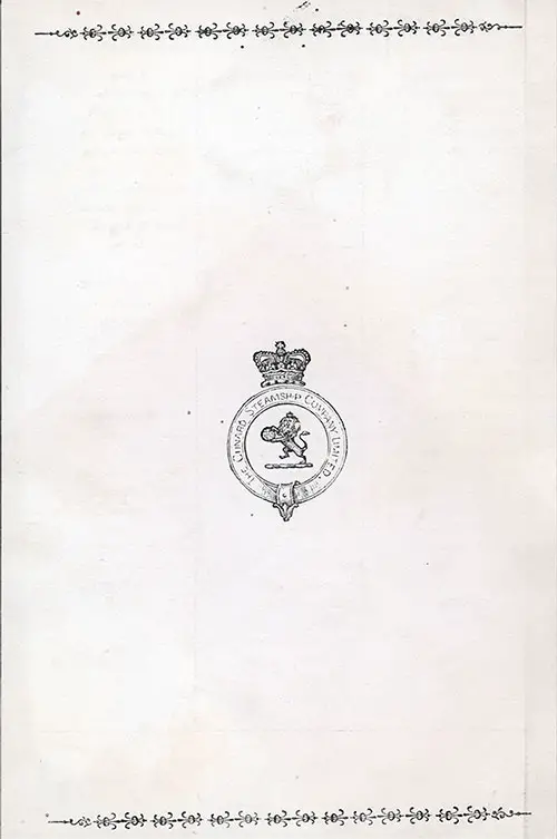 Back Cover, RMS Scythia Saloon Class Passenger List from 16 July 1881.