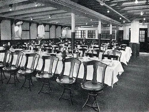 Corner of the Third-Class Dining Room on the SS Deutschland