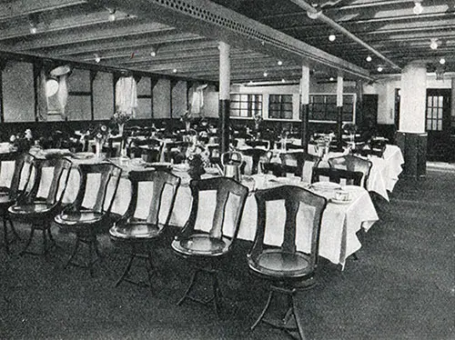 Third Class Dining Room on the SS Deutschland