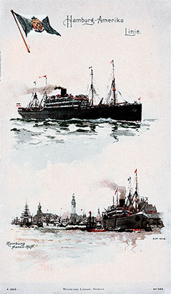 Front Cover, 1905-07-29 SS Graf Waldersee Passenger List