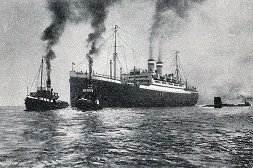 Departure of the SS New York of the Hamburg-American Line.