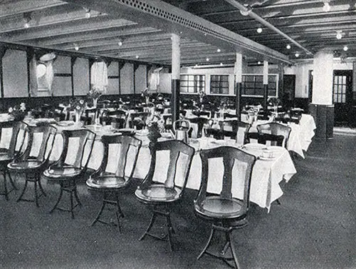 Corner Of Third Class Dining Room On The SS New York.