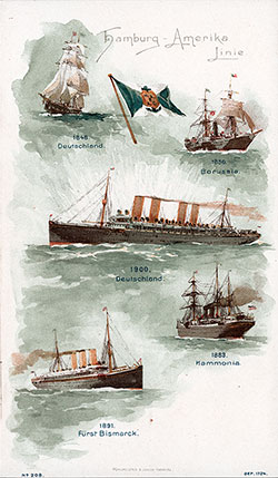 Front Cover of a First & Second Cabin Passenger List for the SS Pennsylvania of the Hamburg America Line, Departing 21 June 1902 from Hamburg to New York