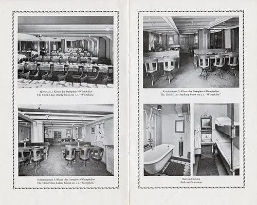 Views of the Third Class on Board the SS Westphalia, 1926.