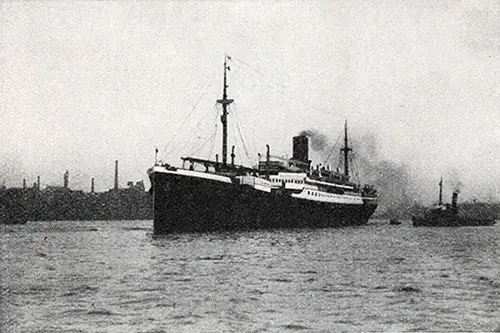 The SS Westphalia (1923) Departing from Hamburg, 1926.