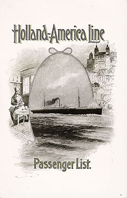 Passenger List, Holland America Line TSS Potsdam, 1904, Rotterdam to New York