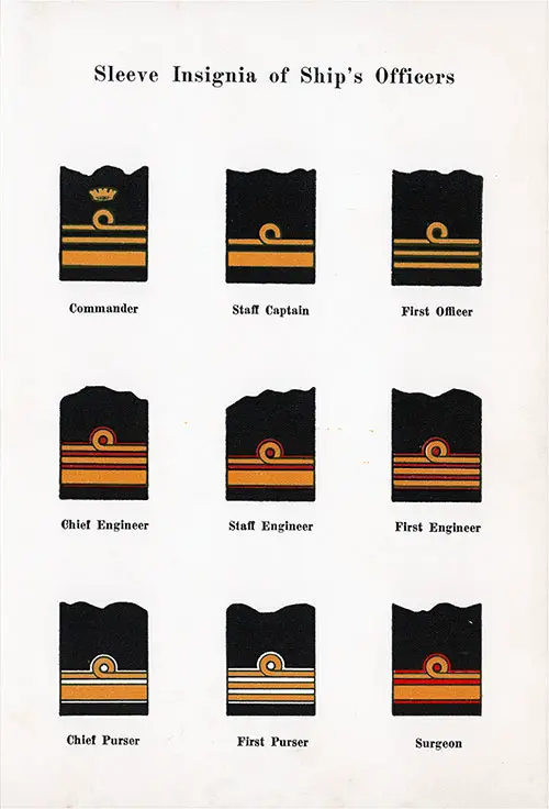 Sleeve Insignia of Home Lines Ship's Officers - 20 October 1952.