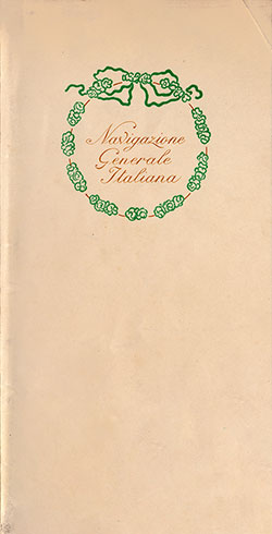 Passenger Manifest, NGI Navigazione Generale Italiana SS Colombo, 1927 Genoa to New York