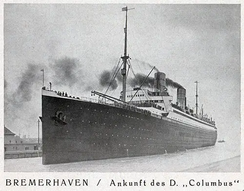 The SS Columbus at Bremerhaven.