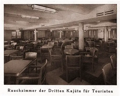 Tourist Third Cabin Smoking Room (Raucherzimmer der Dritten Kajüte für Touristen).