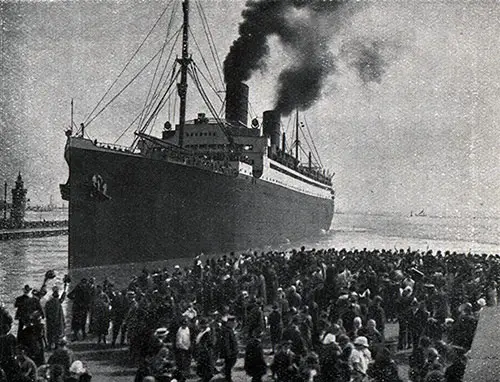 Arrival of the SS Columbus in Bremerhaven