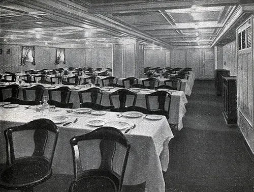 Third Class Dining Room on the SS Columbus