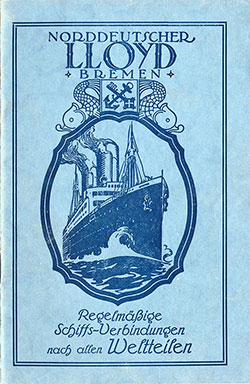 Front Cover of a Tourist Third Cabin and Third Class Passenger List from the SS Columbus of the North German Lloyd, Departing 13 April 1929 from Bremen to New York via Southampton and Cherbourg