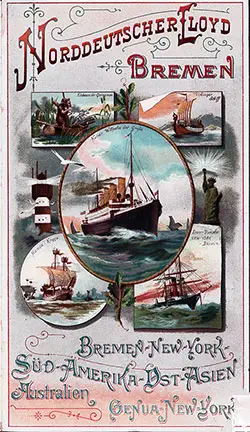 1901-02-19 Passenger Manifest for the SS Kaiser Wilhelm der Grosse