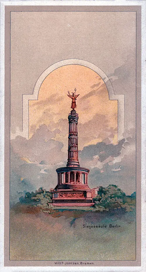 Back Cover, North German Lloyd SS Kaiser Wilhelm der Grosse Cabin Passenger List - 30 June 1903.