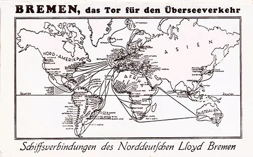 Back Cover, North German Lloyd SS Karlsruhe Cabin Class Passenger List - 30 August 1929.