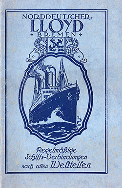 Front Cover of a Third Class Cabin Passenger List from the SS Lützow of the North German Lloyd, Departing 29 September 1928 from Bremen to New York