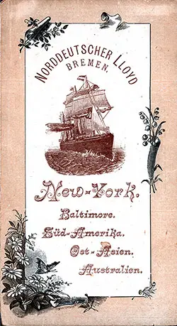 1894-12-14 Passenger Manifest for the SS Werra