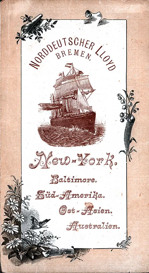 1894-12-14 Passenger Manifest for the SS Werra 