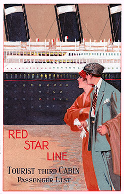 Passenger List, Red Star Line SS Arabic, 1929 - Antwerp to Halifax NS and New York 