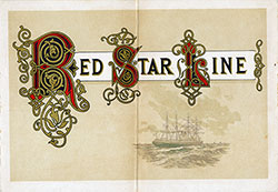 Passenger Manifest, Red Star Line Friesland, Cabin Passengers 1895