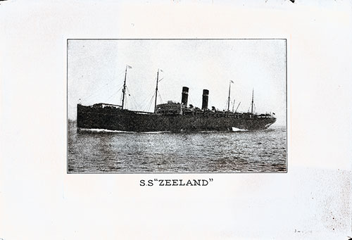 SS Zeeland of the Red Star Line, SS Zeeland Passenger List, 26 June 1924.