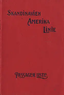 Front Cover, SS United States Passenger List - 15 May 1924