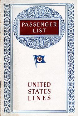 Front Cover, 1929-03-30 SS Leviathan Passenger List