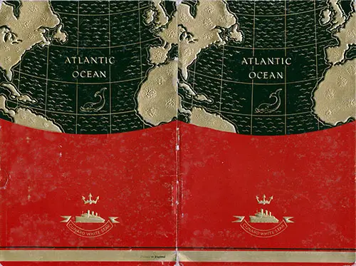 Cover of Tourist Passenger List, 1936-08-08 RMS Britannic