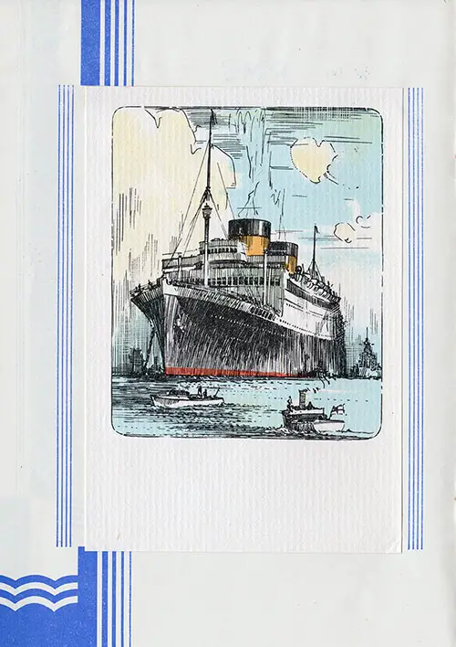 Illustration of the SS Britannic of the White Star Line