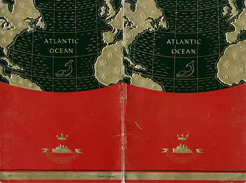 Cover, SS Georgic Passenger List - 17 October 1936