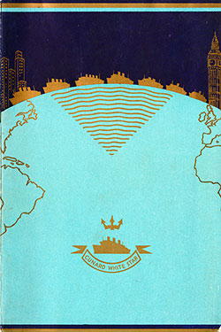 Front Cover, 1939-07-08 SS Georgic Passenger List