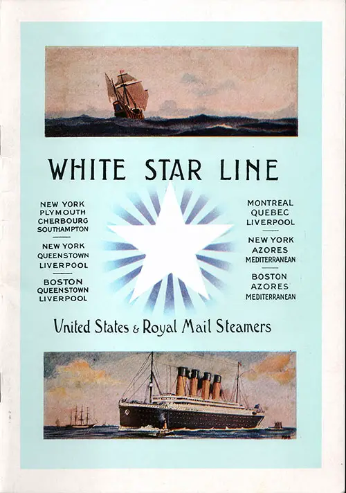 Front Cover of the Second Class Passenger List for the RMS Titanic